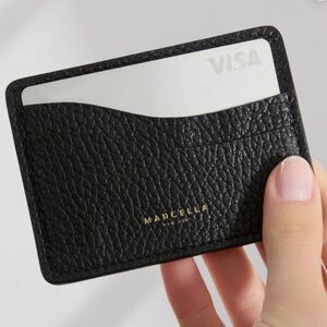 Marcella NYC Lilo Textured Black Card Holder